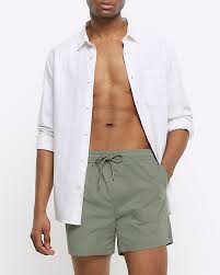 Khaki-Regular-Fit-Embroidered-Shorts River Island’s Must-Have Pieces for Effortless Style
